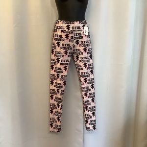 Luv21 Leggings Women’s Reg 2-10, Yoga High Waistband Lightening Bolt Pattern